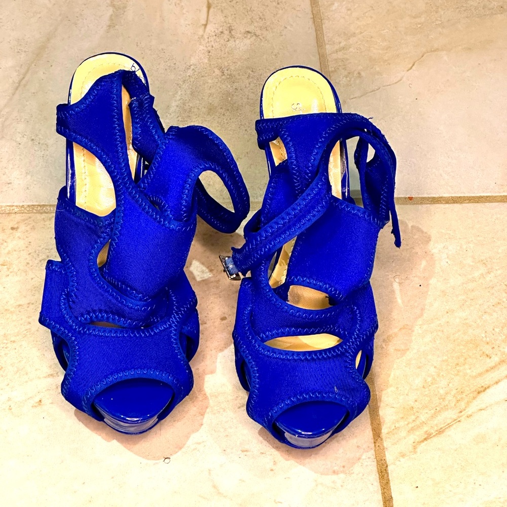 Royal blue sandals